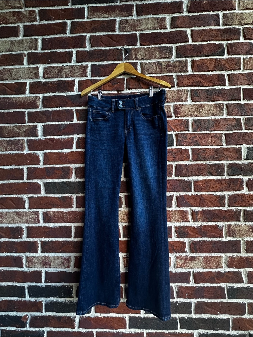 American Eagle Outfitters Dark Indigo Flared Jeans